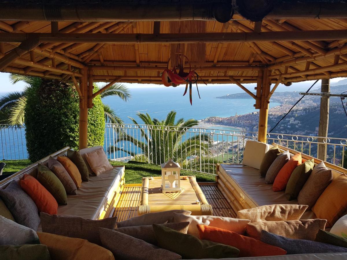 Villa Panoramica Menton Bagian luar foto