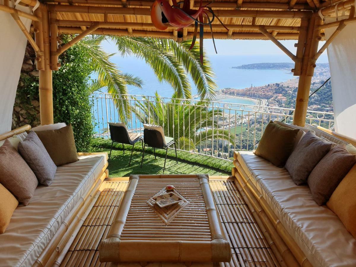 Villa Panoramica Menton Bagian luar foto