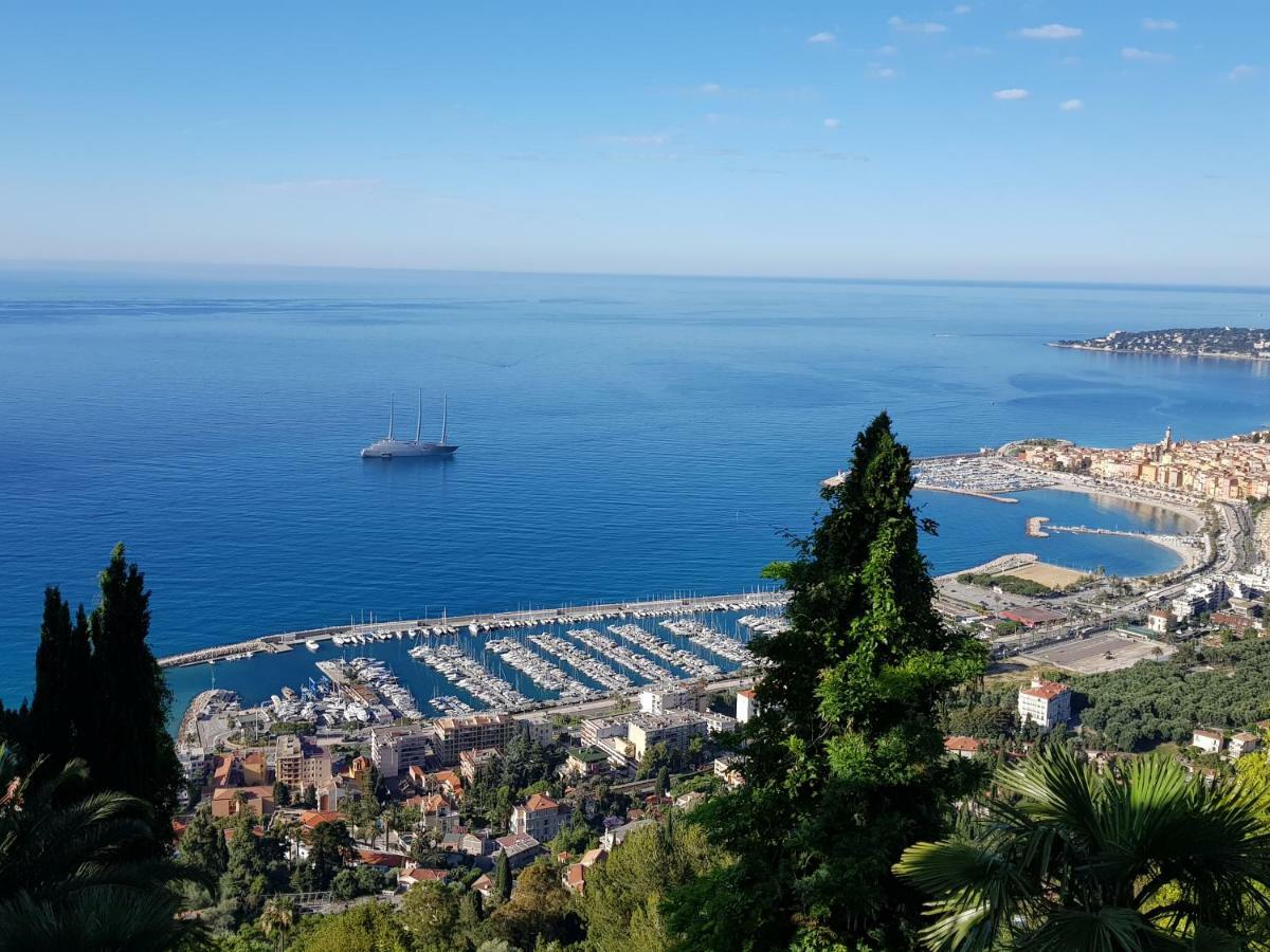 Villa Panoramica Menton Bagian luar foto